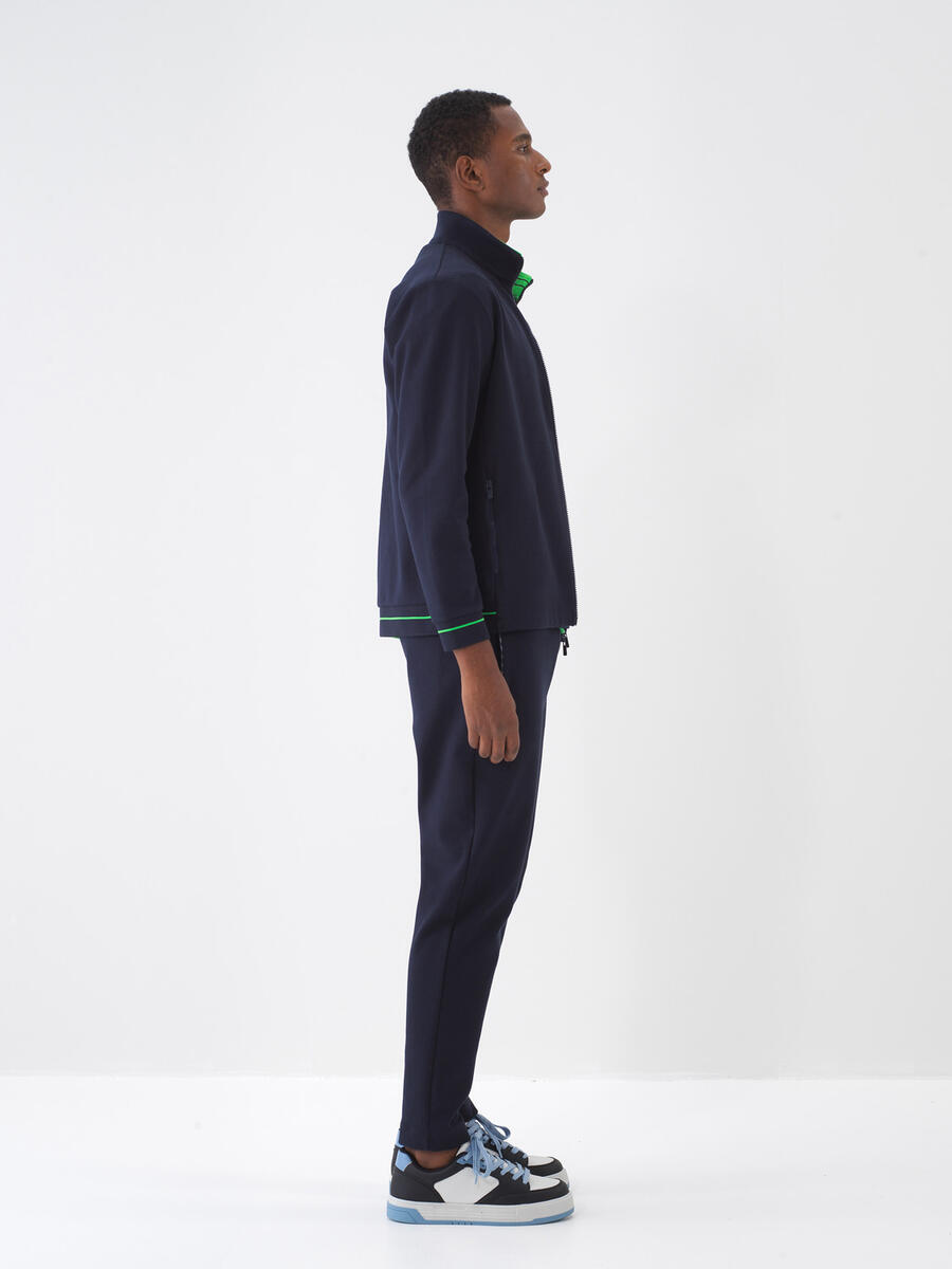 Lacivert Regular Fit Pamuklu Sweatmont - 3