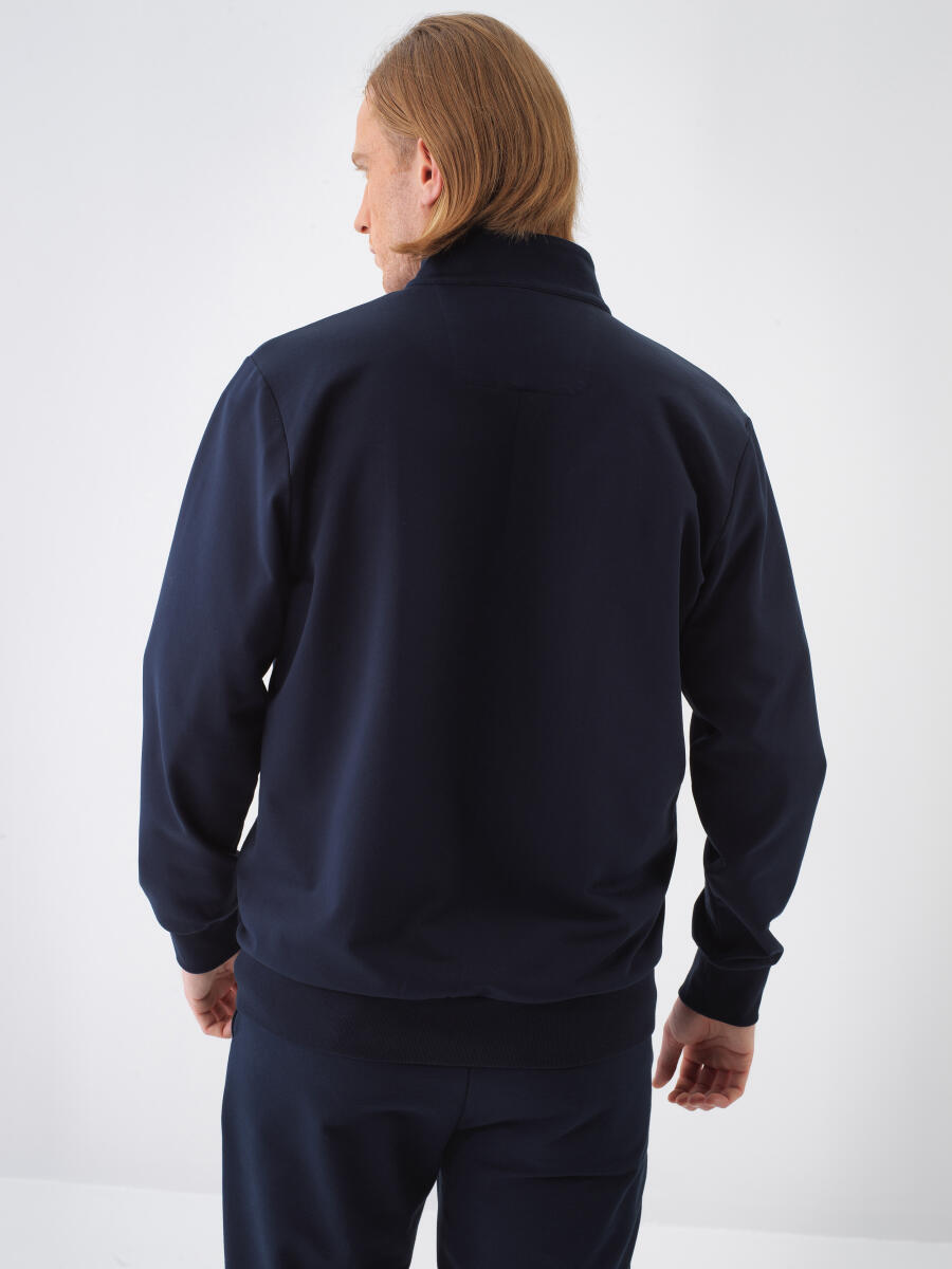 Lacivert Regular Fit Pamuklu Sweatmont - 5