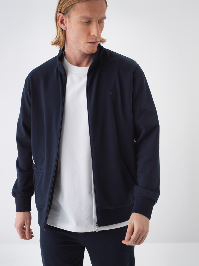 Lacivert Regular Fit Pamuklu Sweatmont - Xint