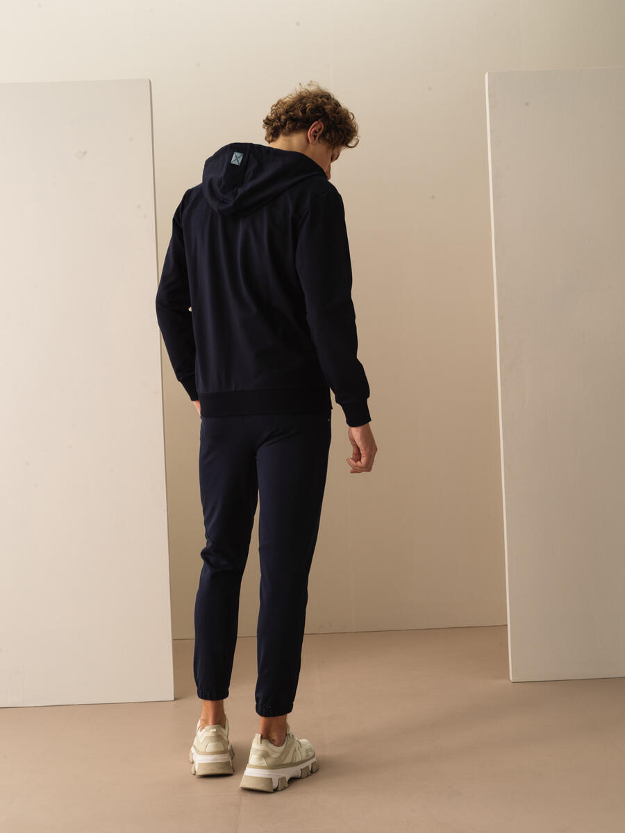 Lacivert Slim Fit Pamuklu Sweatmont - 4