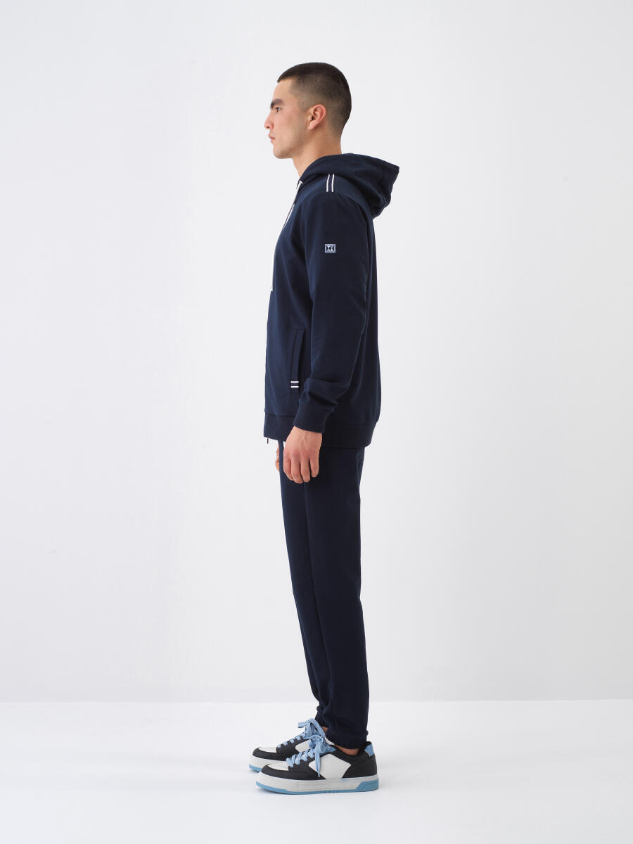 Lacivert Slim Fit Pamuklu Sweatmont - 4