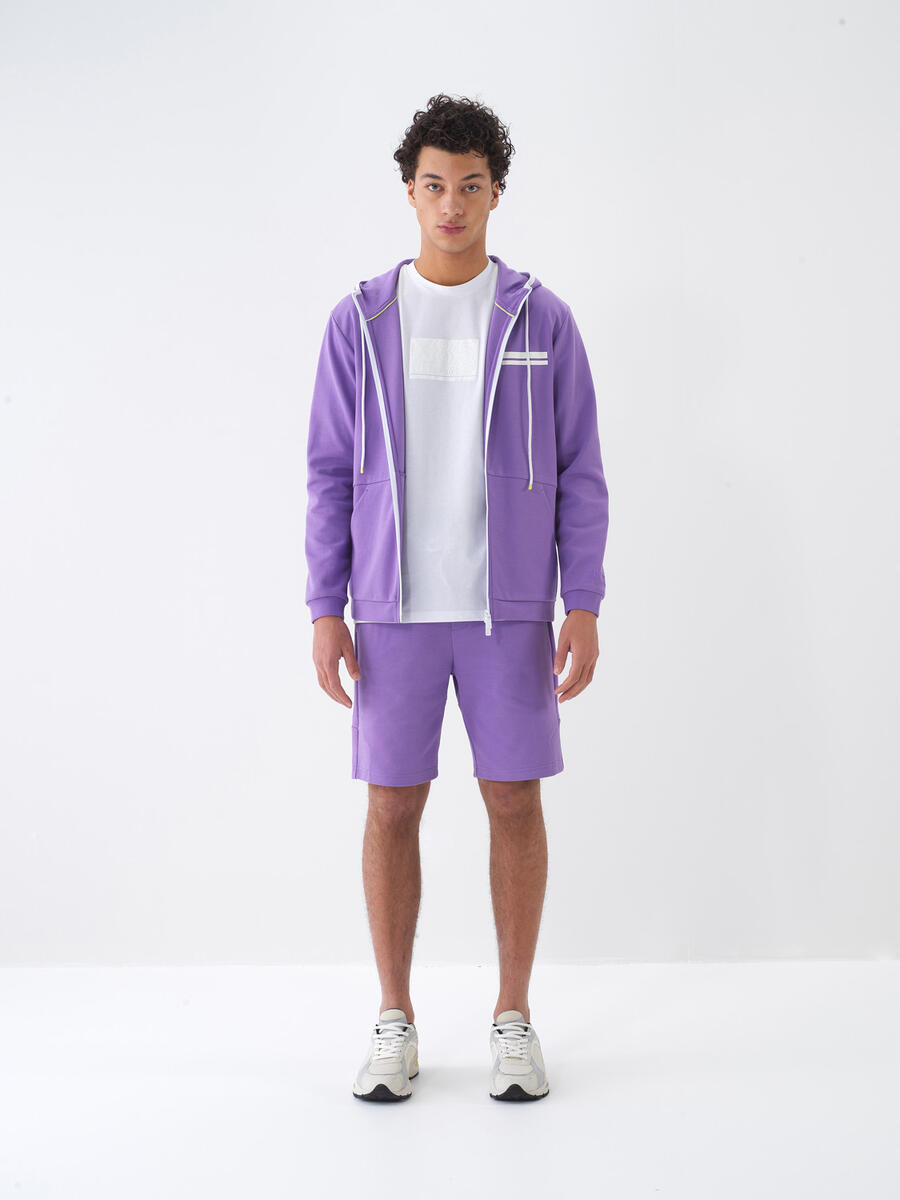 Lila Regular Fit Pamuklu Sweatmont - 2