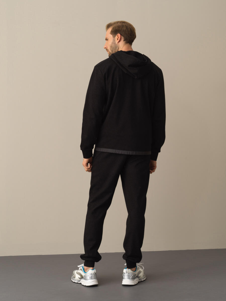 Siyah Regular Fit Sweatmont - 5