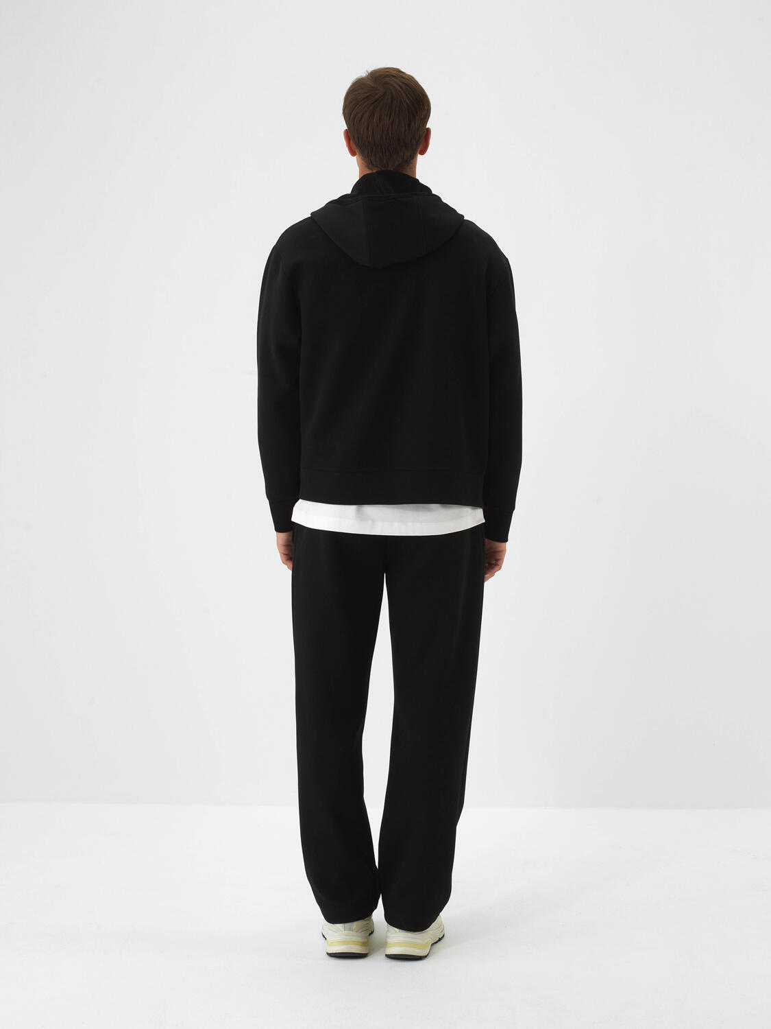 Siyah Pamuk Dokulu Oversize Sweatmont - 5