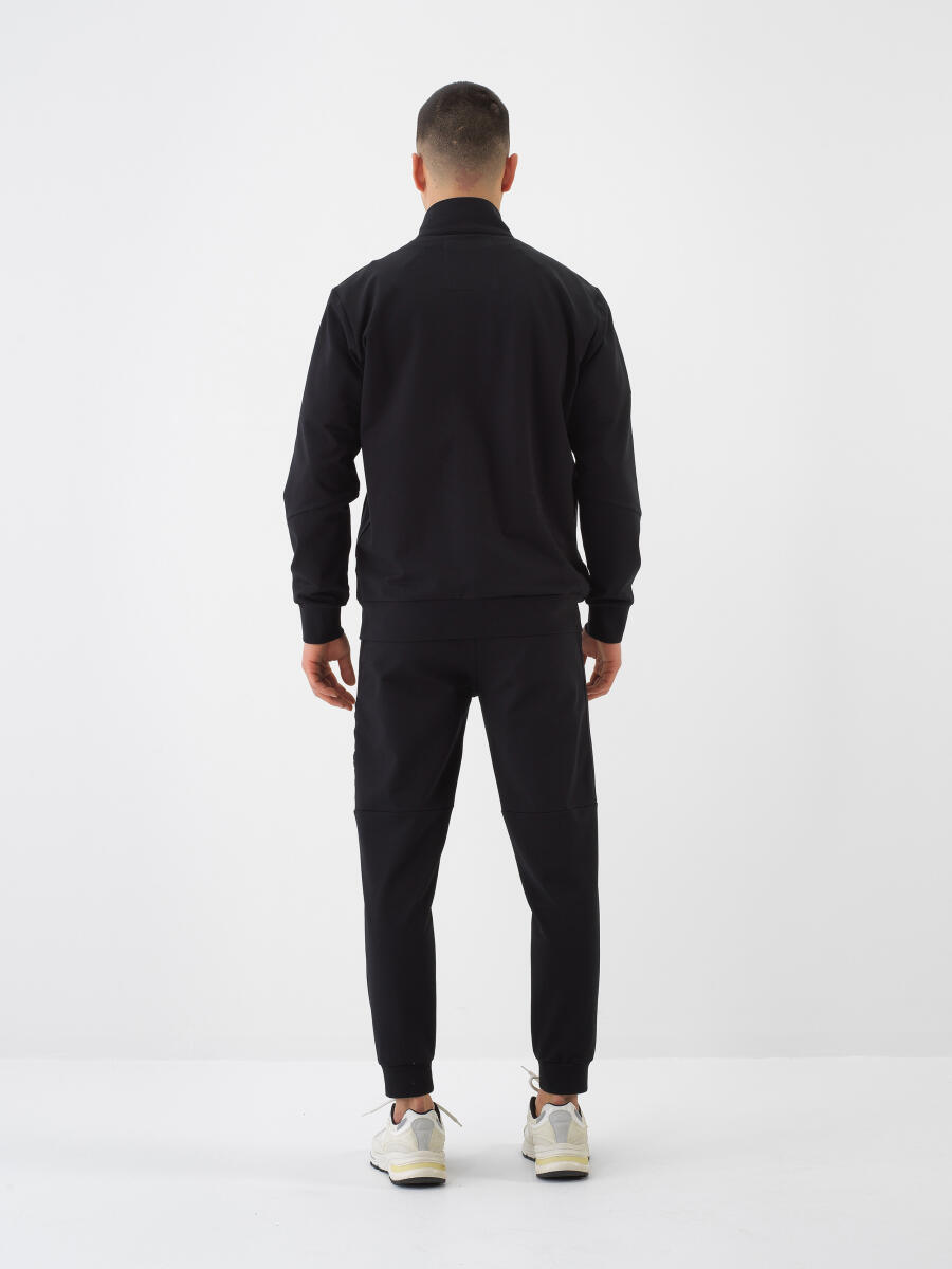 Siyah Regular Fit Pamuklu Sweatmont - 4