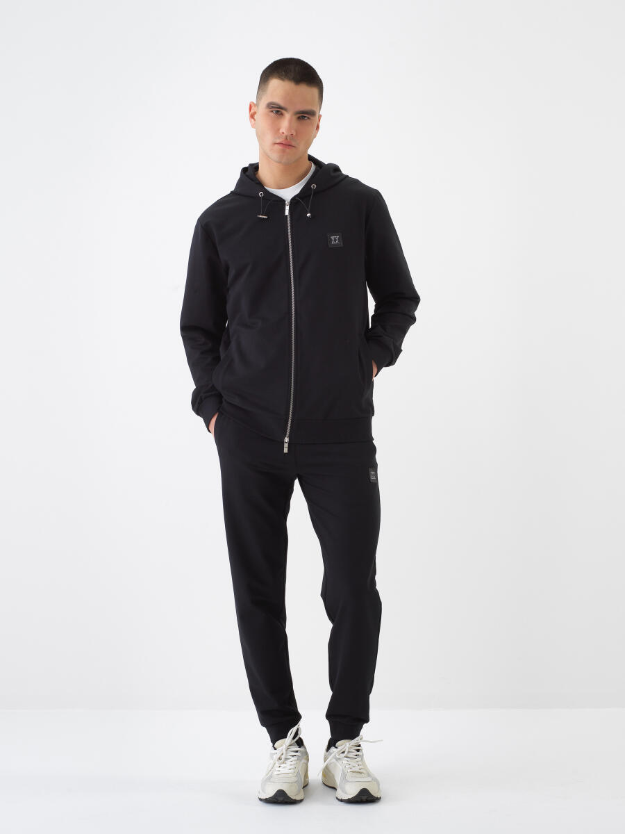 Siyah Regular Fit Pamuklu Sweatmont - 2