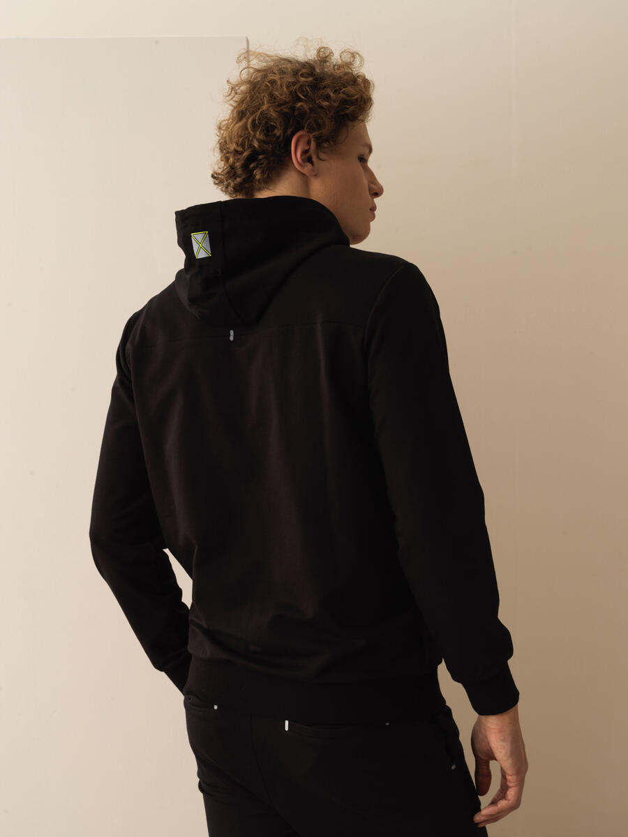 Siyah Slim Fit Pamuklu Sweatmont - 3