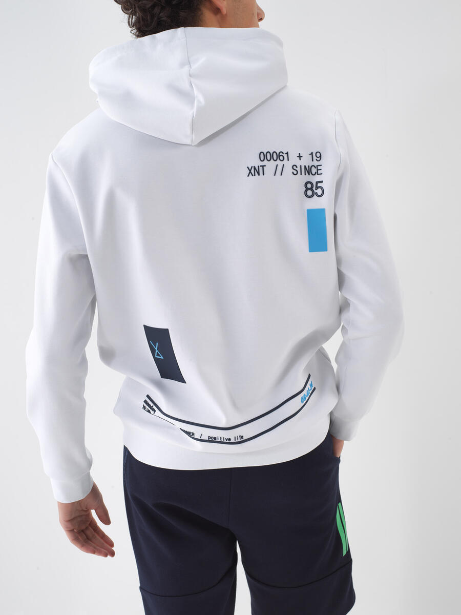 Beyaz Regular Fit Pamuklu Sweatshirt - 3