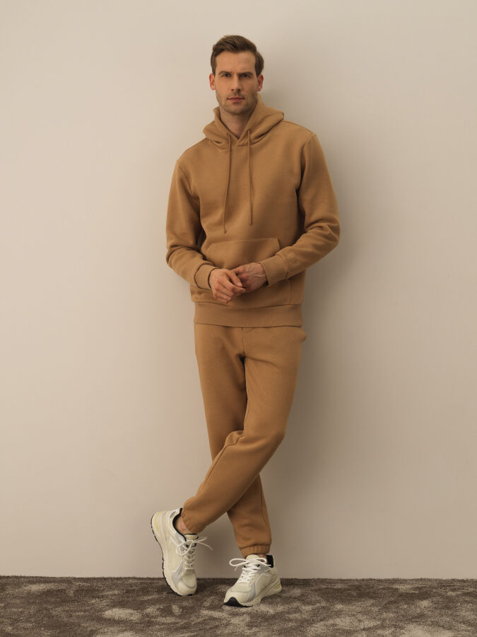 Camel Pamuk Dokulu Regular Fit Sweatshirt - Xint