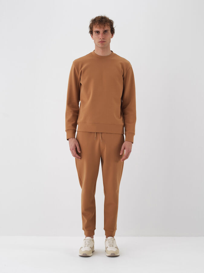 Camel Pamuk Dokulu Regular Fit Sweatshirt - Xint