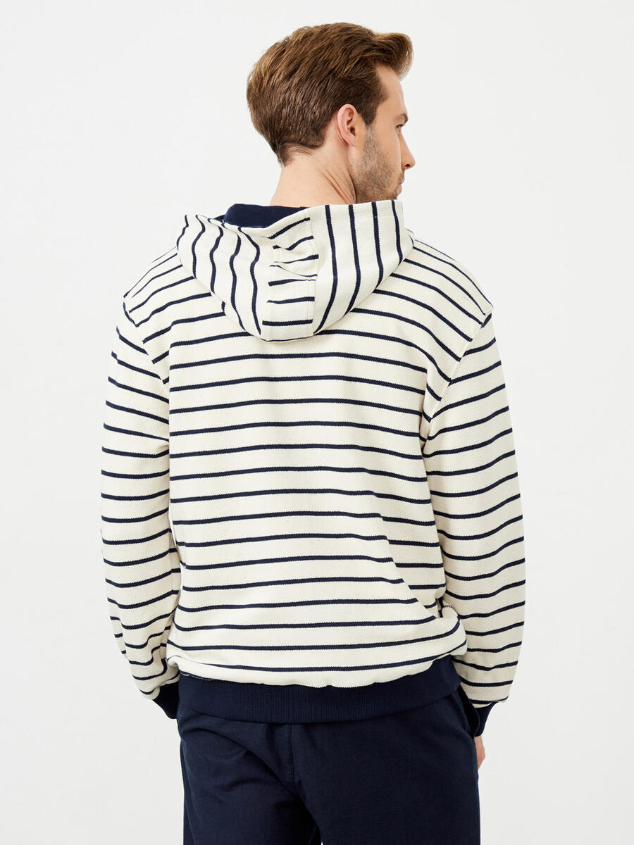 Ekru Oversize Pamuklu Sweatshirt - 4