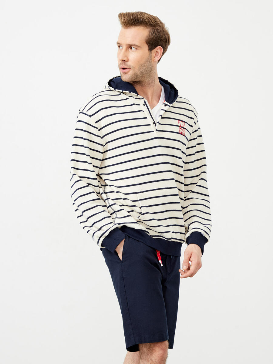 Ekru Oversize Pamuklu Sweatshirt - 3
