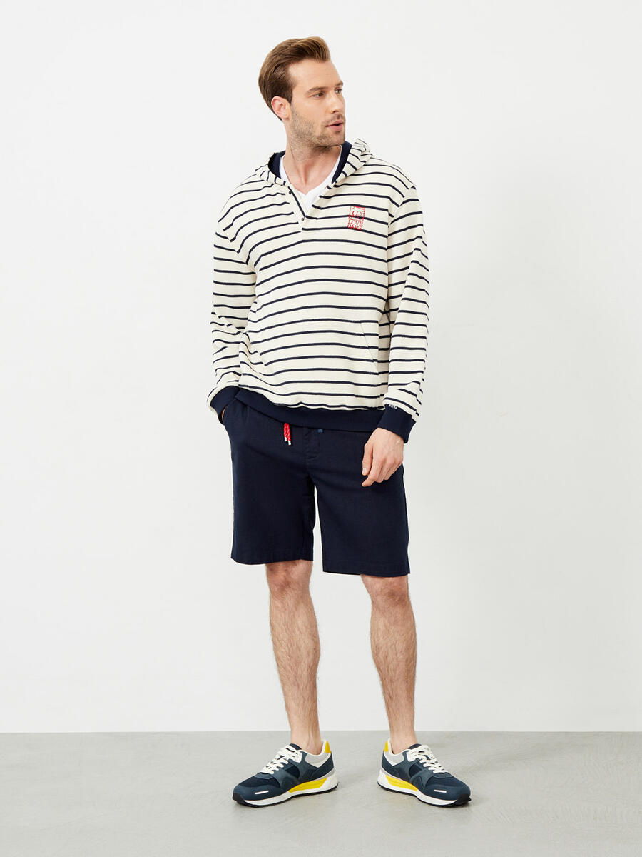 Ekru Oversize Pamuklu Sweatshirt - 2