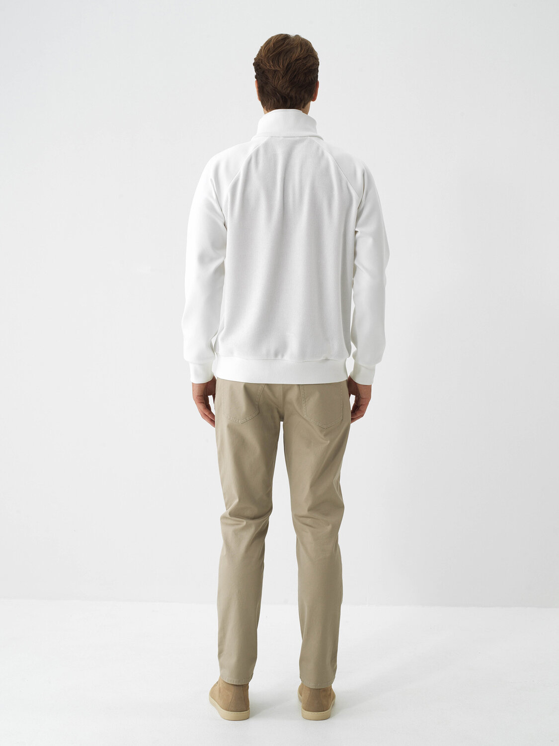 Ekru Pamuk Dokulu Regular Fit Sweatshirt - Xint