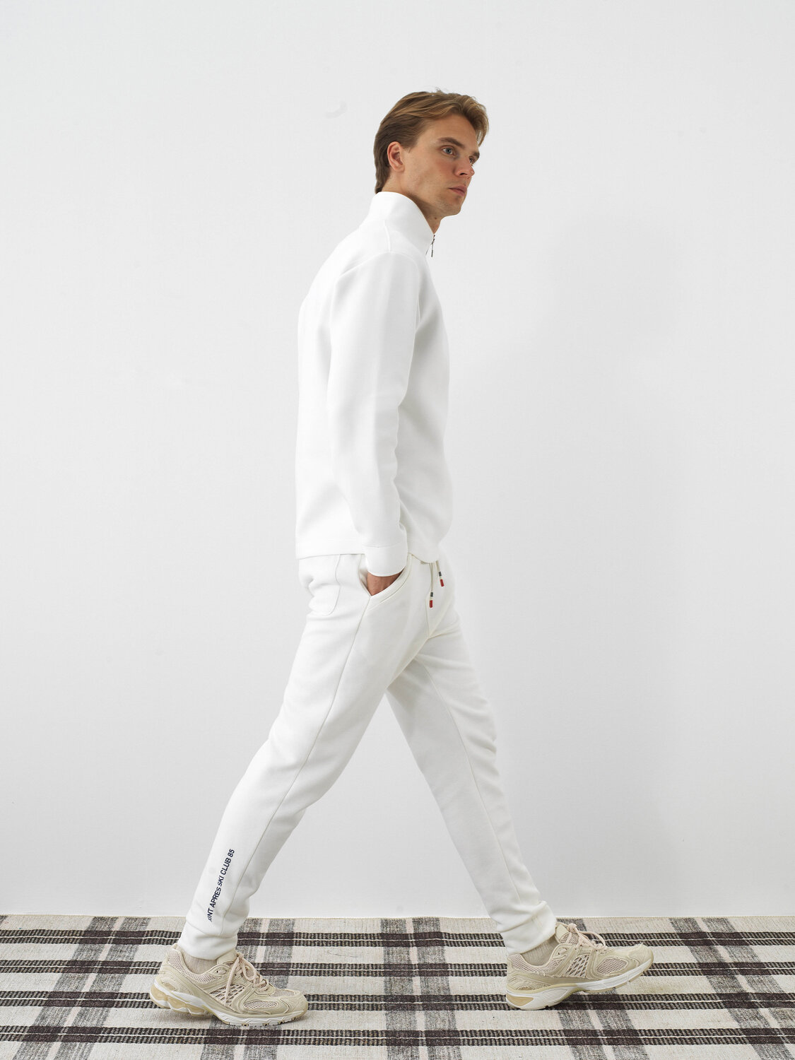 Ekru Pamuk Dokulu Regular Fit Sweatshirt - Xint