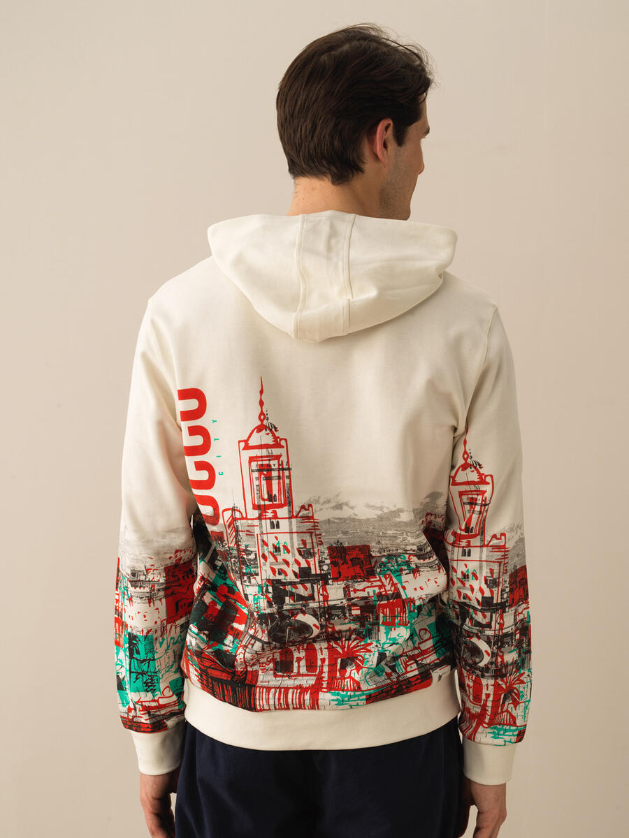 Ekru Regular Fit Pamuklu Sweatshirt - 3