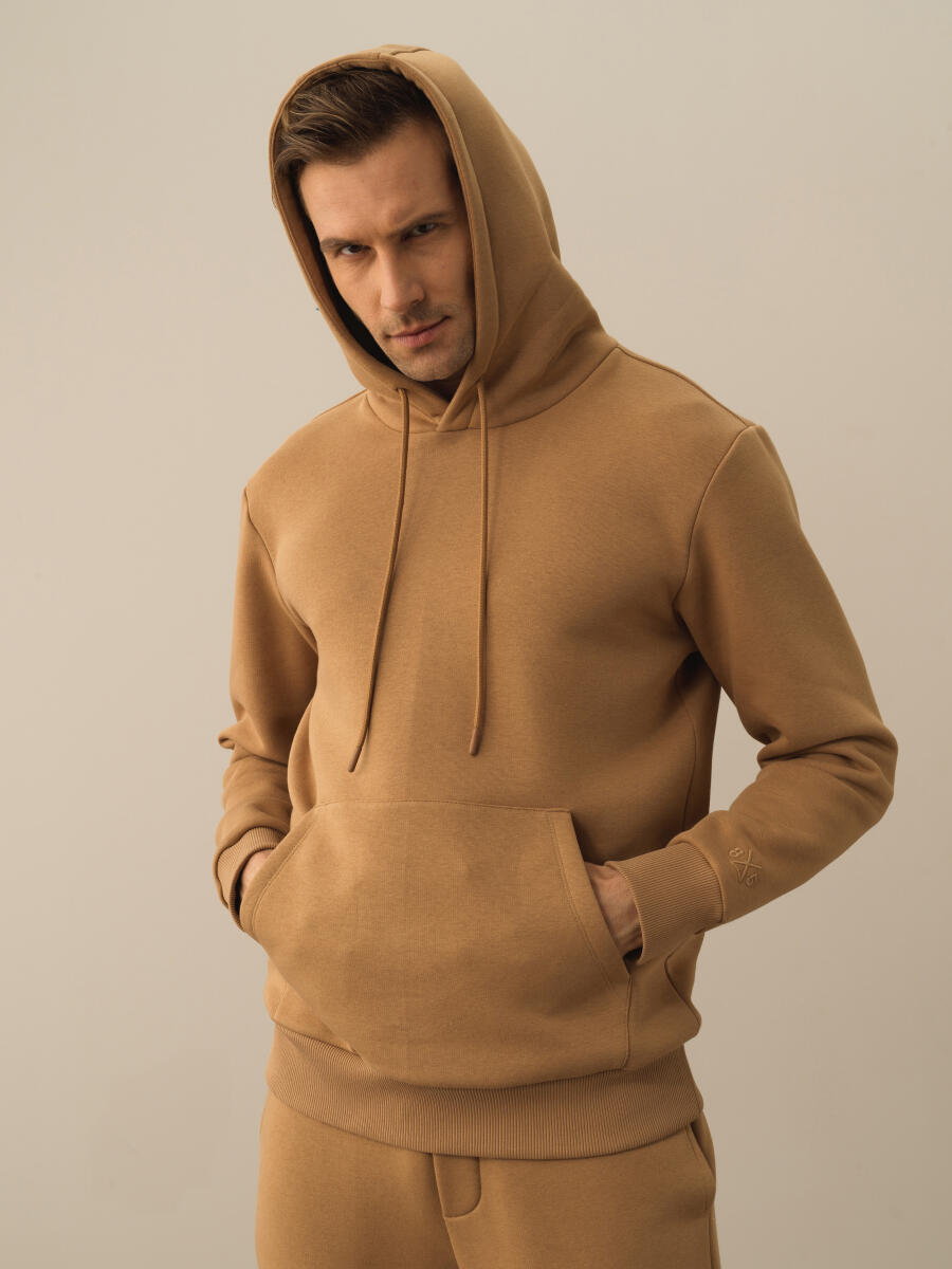 Camel Regular Fit Basic Sweatshirt - 1