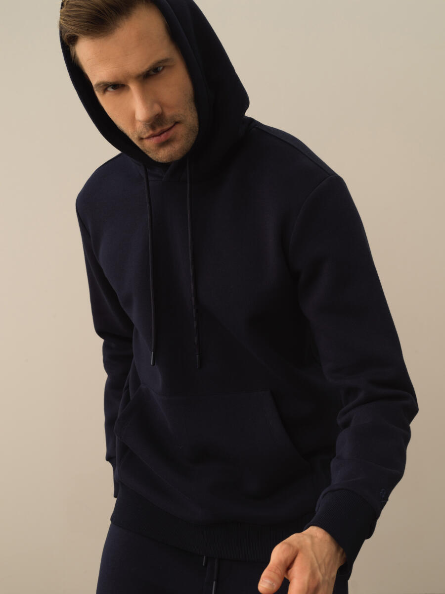 Lacivert Regular Fit Basic Sweatshirt - 1