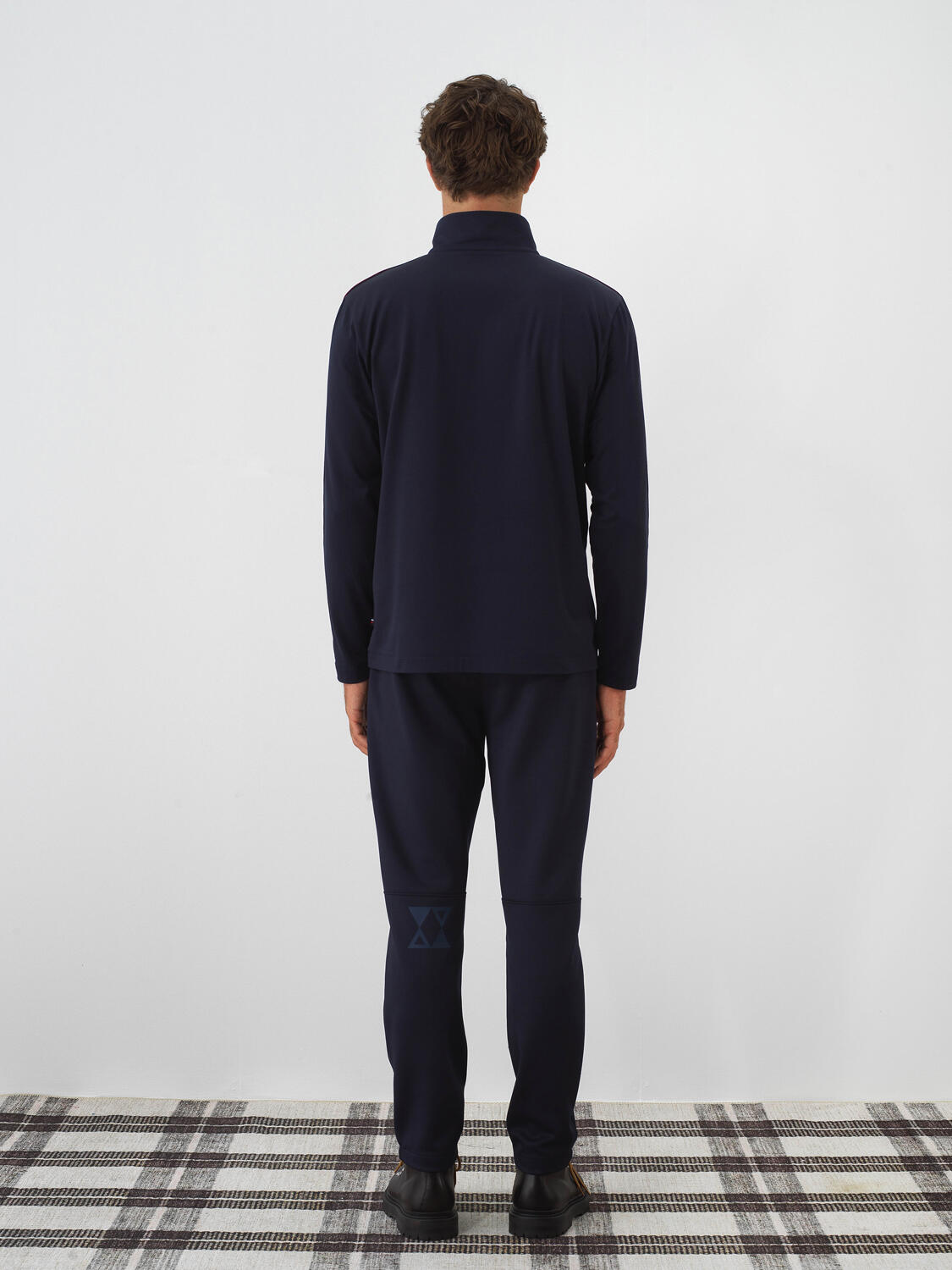 Lacivert Esnek Dokulu Regular Fit Sweatshirt - 5