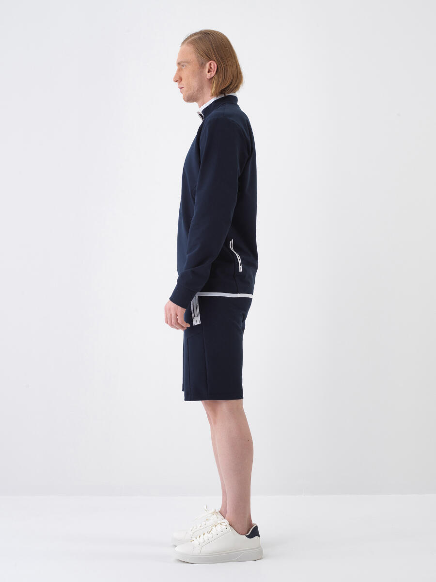 Lacivert Slim Fit Pamuklu Sweatshirt - 3