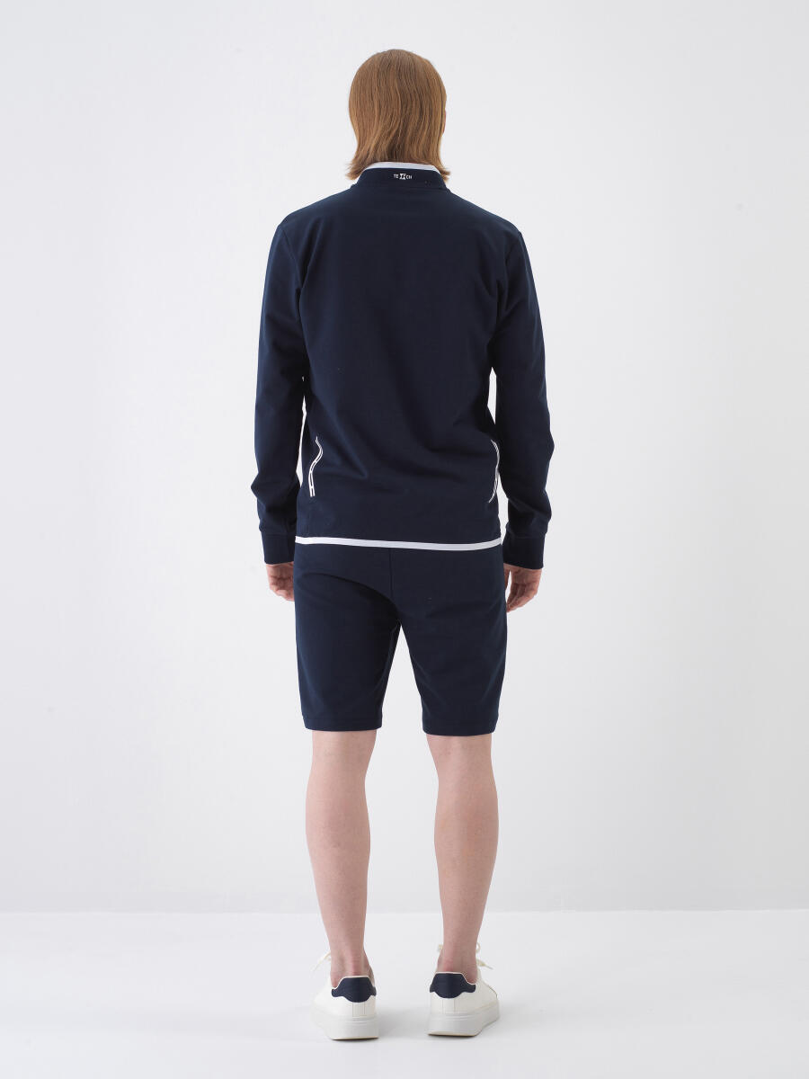 Lacivert Slim Fit Pamuklu Sweatshirt - 5