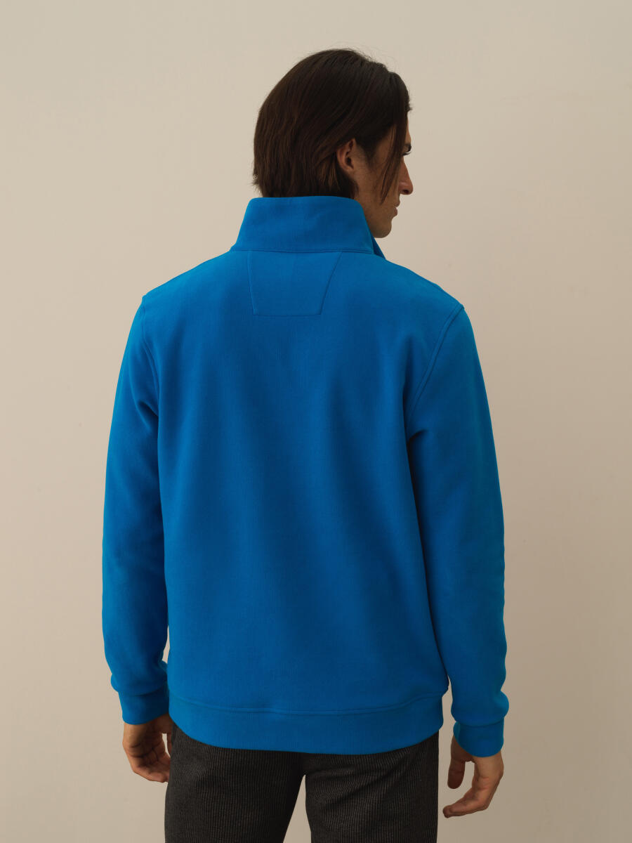 Mavi Pamuk Dokulu Regular Fit Sweatshirt - 5