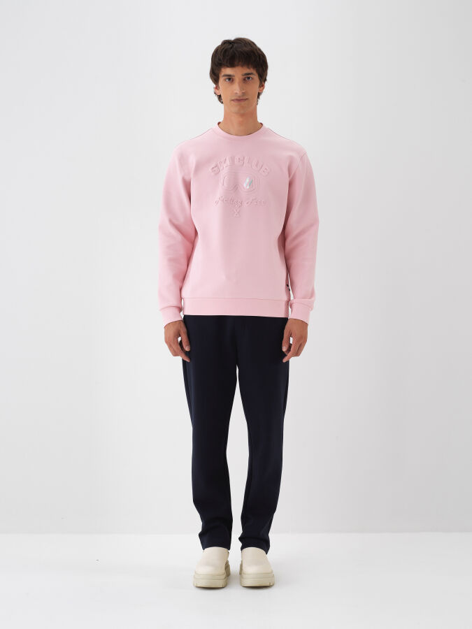 Pembe Pamuk Dokulu Regular Fit Sweatshirt - Xint