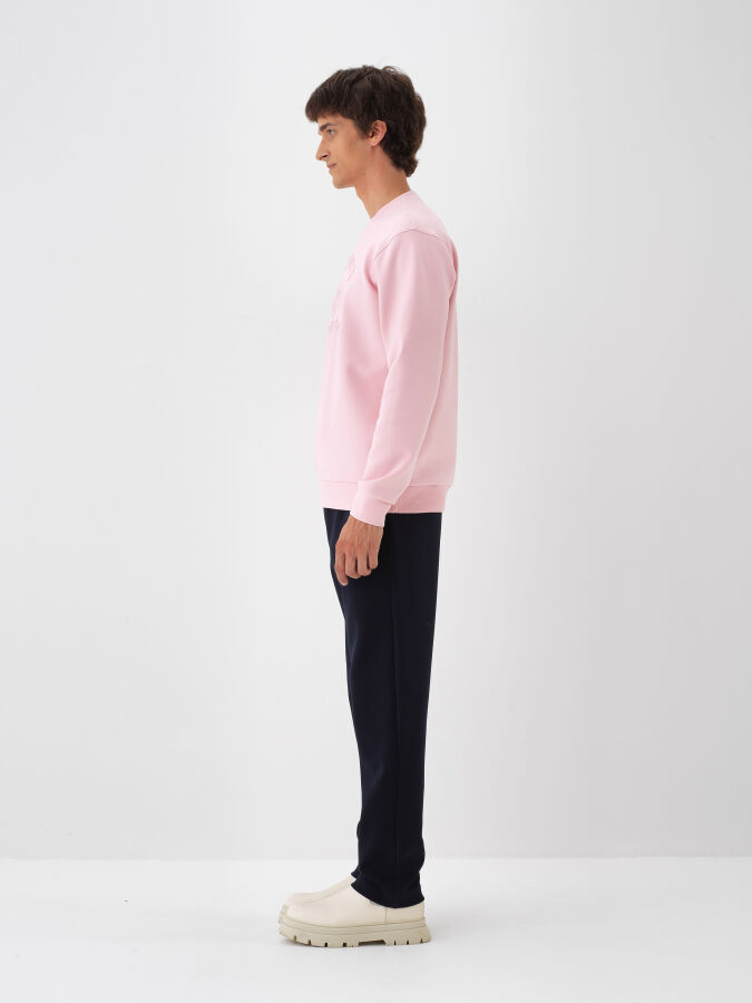 Pembe Pamuk Dokulu Regular Fit Sweatshirt - Xint