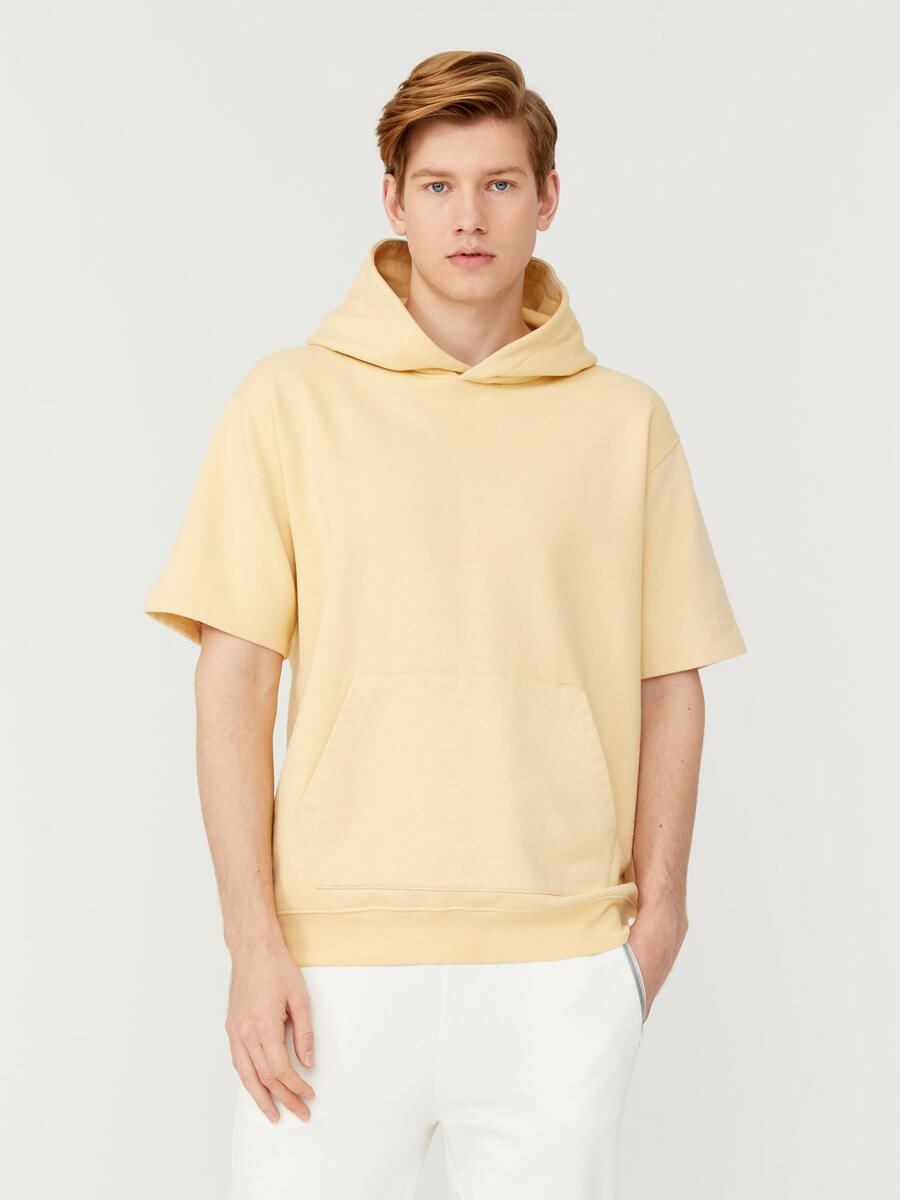 Şampanya Oversize Pamuklu Sweatshirt