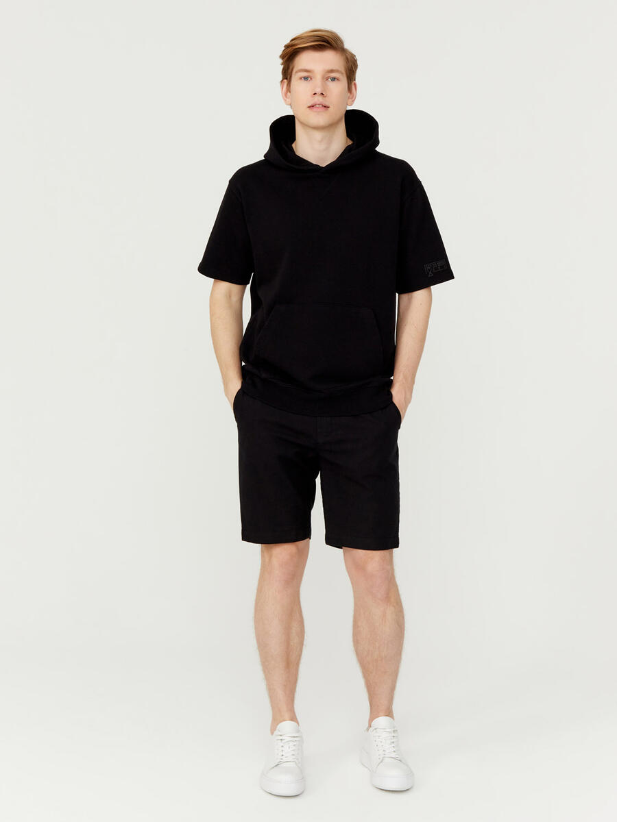Siyah Oversize Pamuklu Basic Sweatshirt - 2