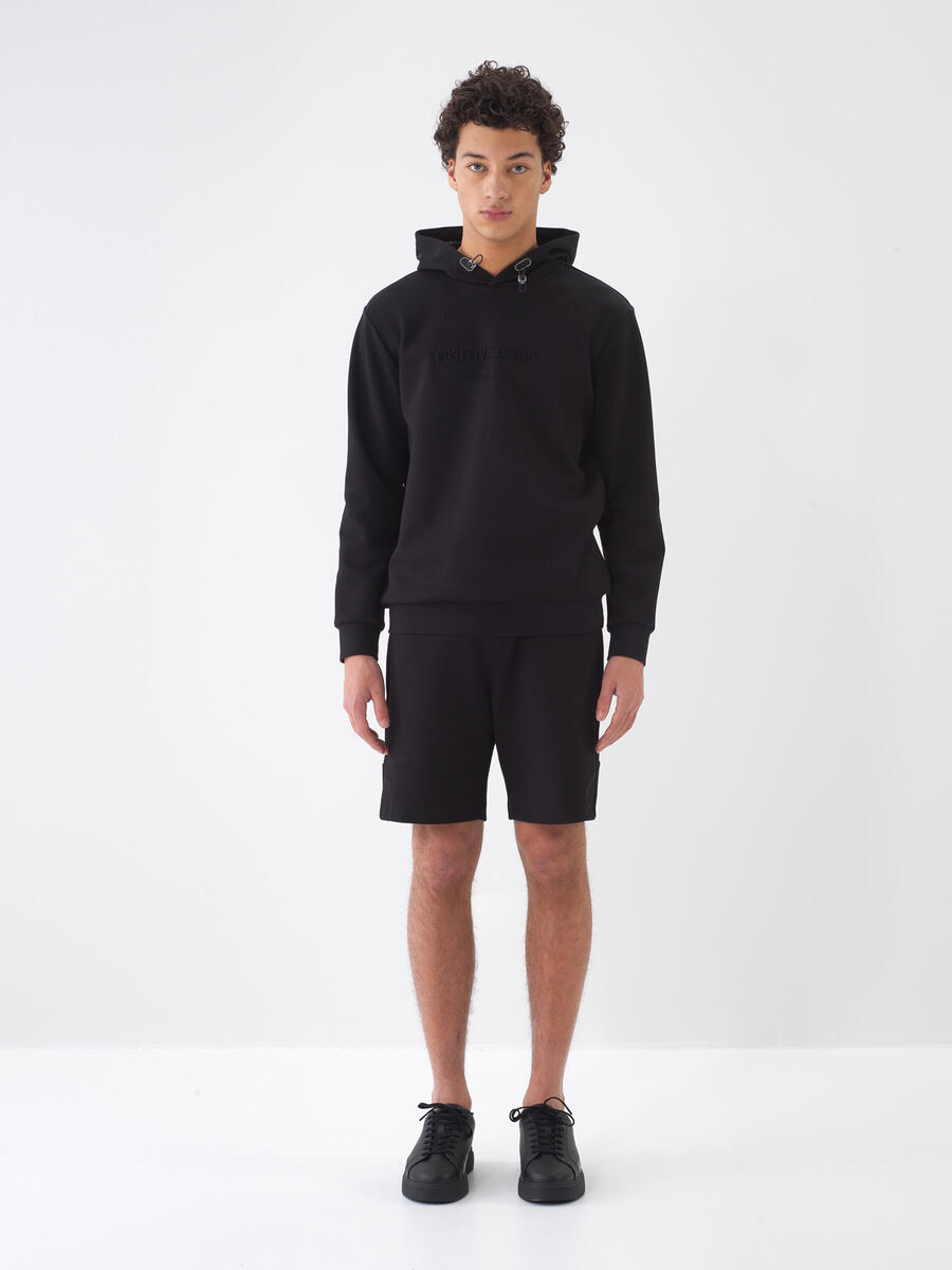 Siyah Regular Fit Pamuklu Sweatshirt - 2