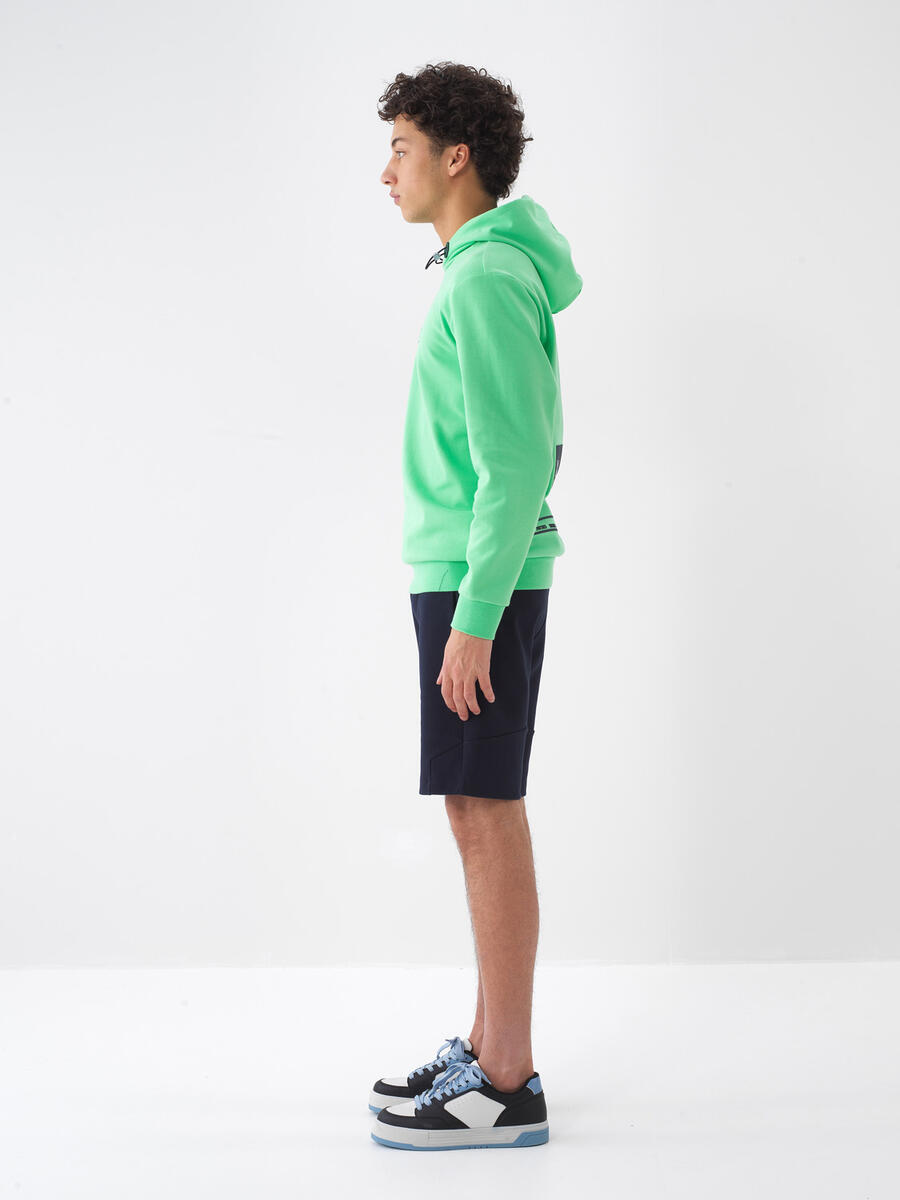 Yeşil Regular Fit Pamuklu Sweatshirt - 4