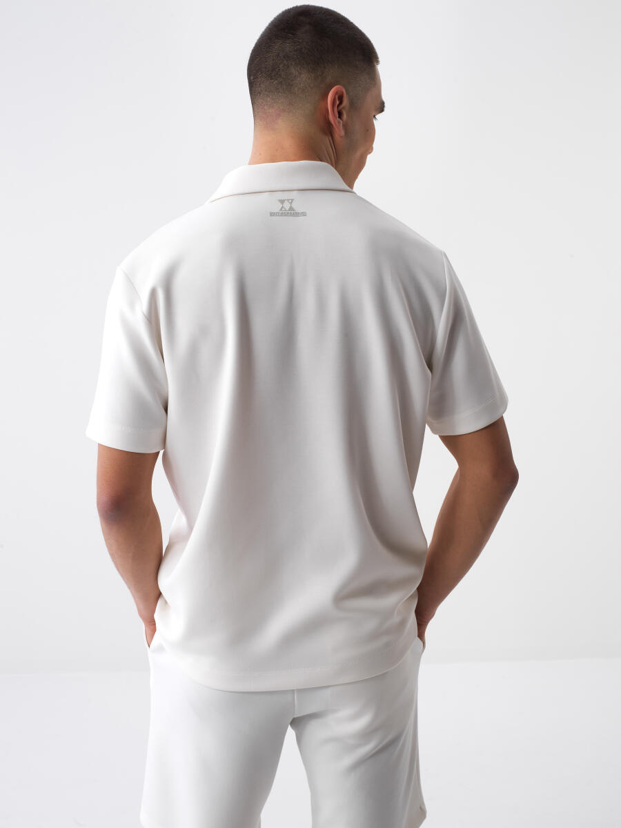 Beyaz Regular Fit Modal Tişört - 5
