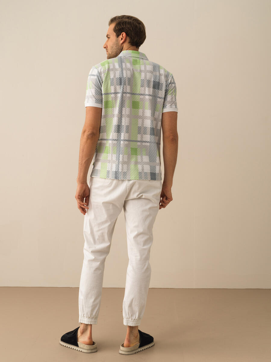 Beyaz Regular Fit Pamuklu Tişört - 4