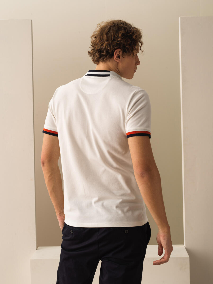 Beyaz Regular Fit Pamuklu Tişört - 3