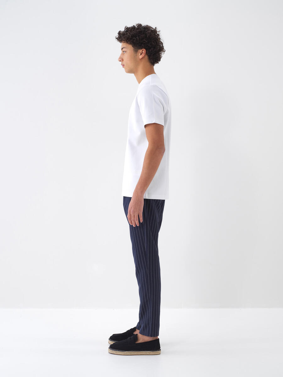 Beyaz Regular Fit Pamuklu Tişört - 4