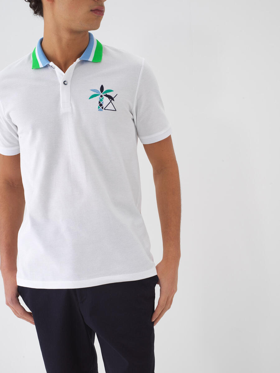 Beyaz Regular Fit Pamuklu Tişört