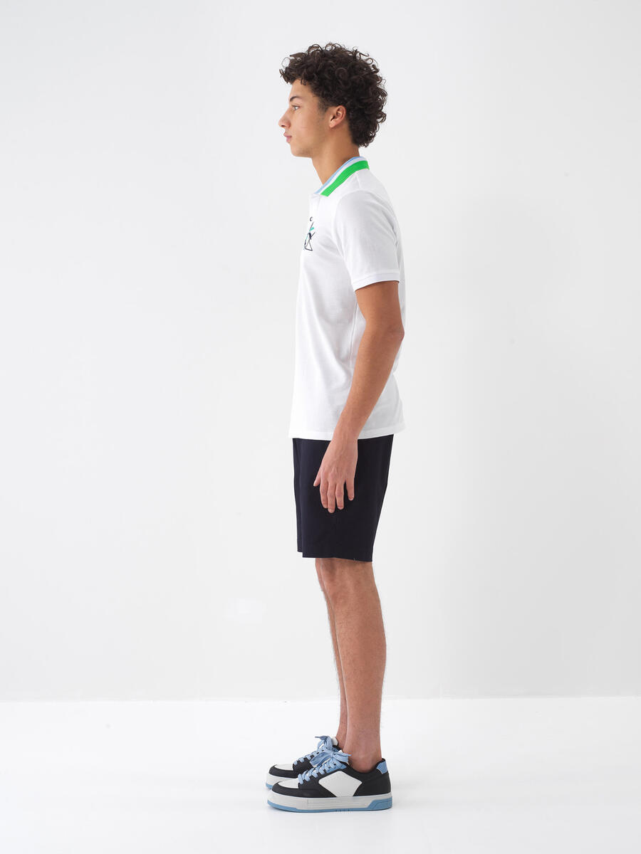 Beyaz Regular Fit Pamuklu Tişört - 4