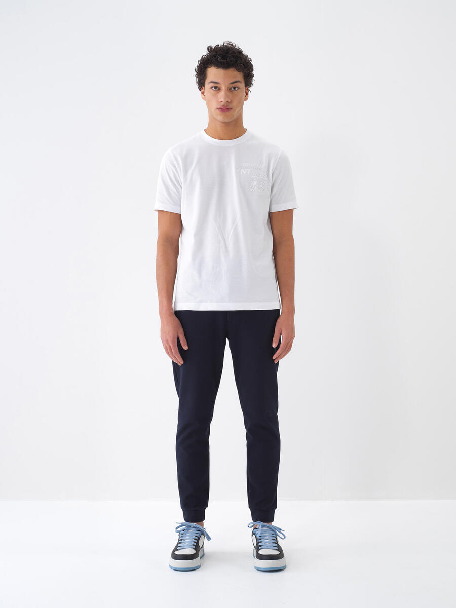 Beyaz Regular Fit Pamuklu Tişört - 2