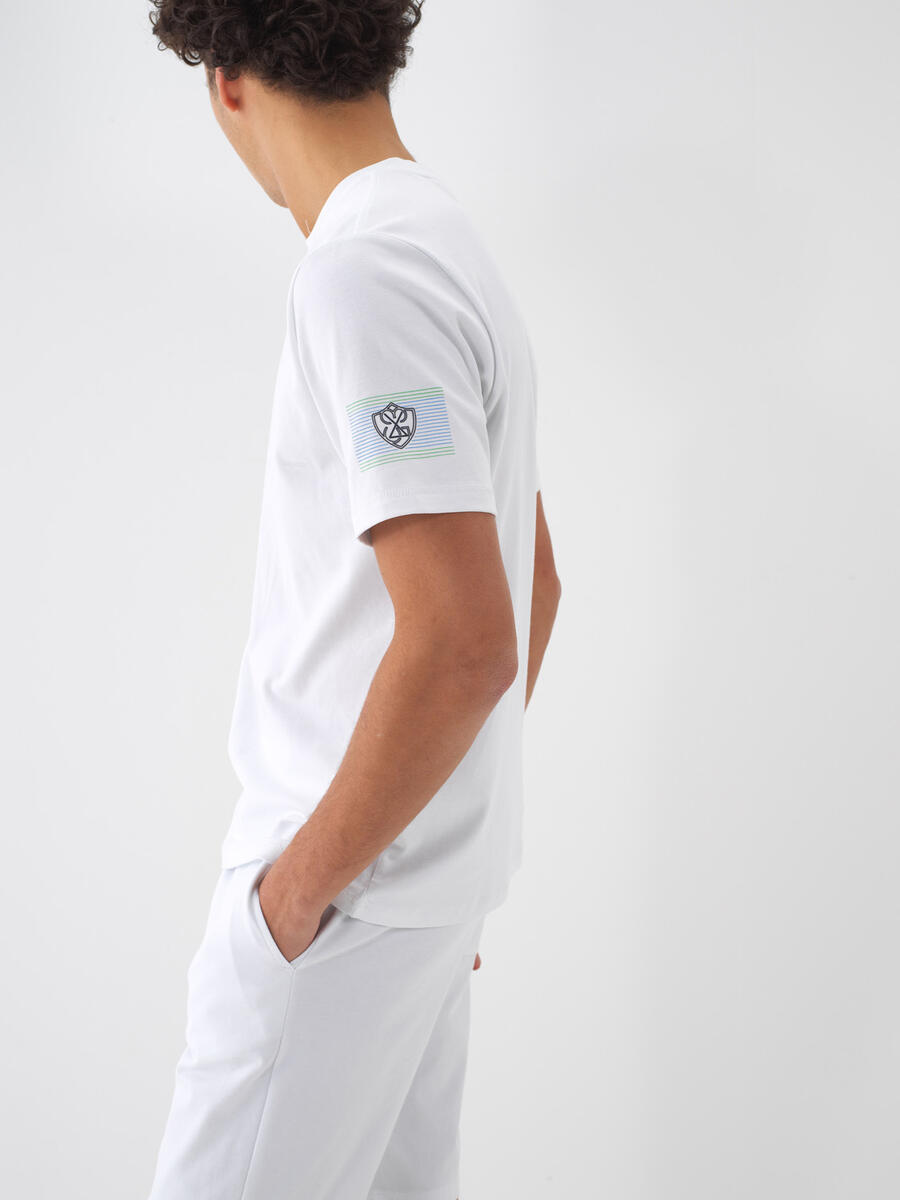 Beyaz Regular Fit Pamuklu Tişört - 4