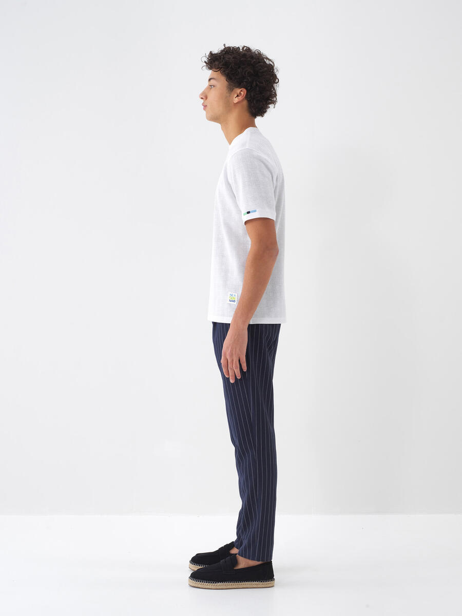 Beyaz Regular Fit Pamuklu Tişört - 4