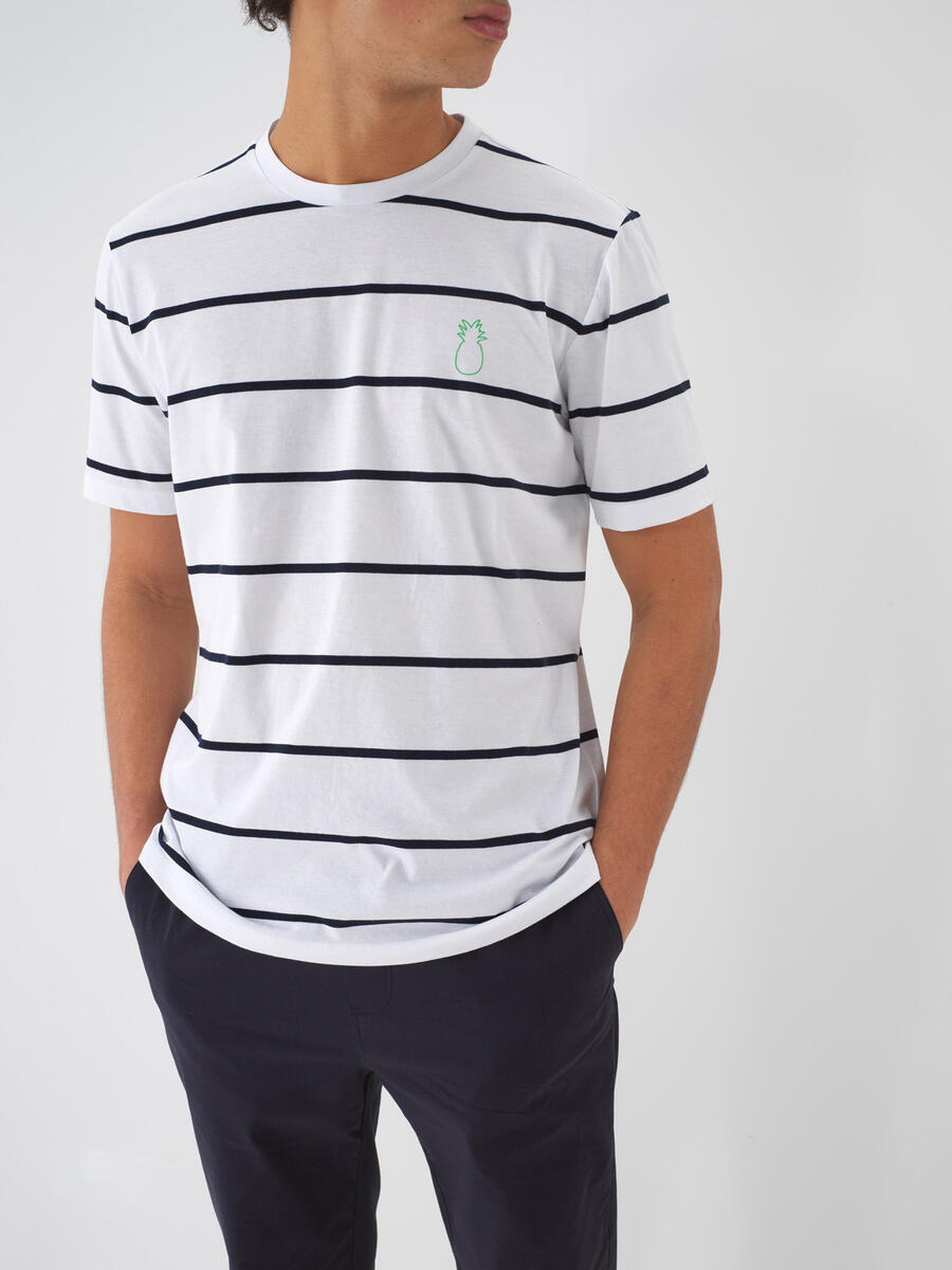 Beyaz Regular Fit Pamuklu Tişört