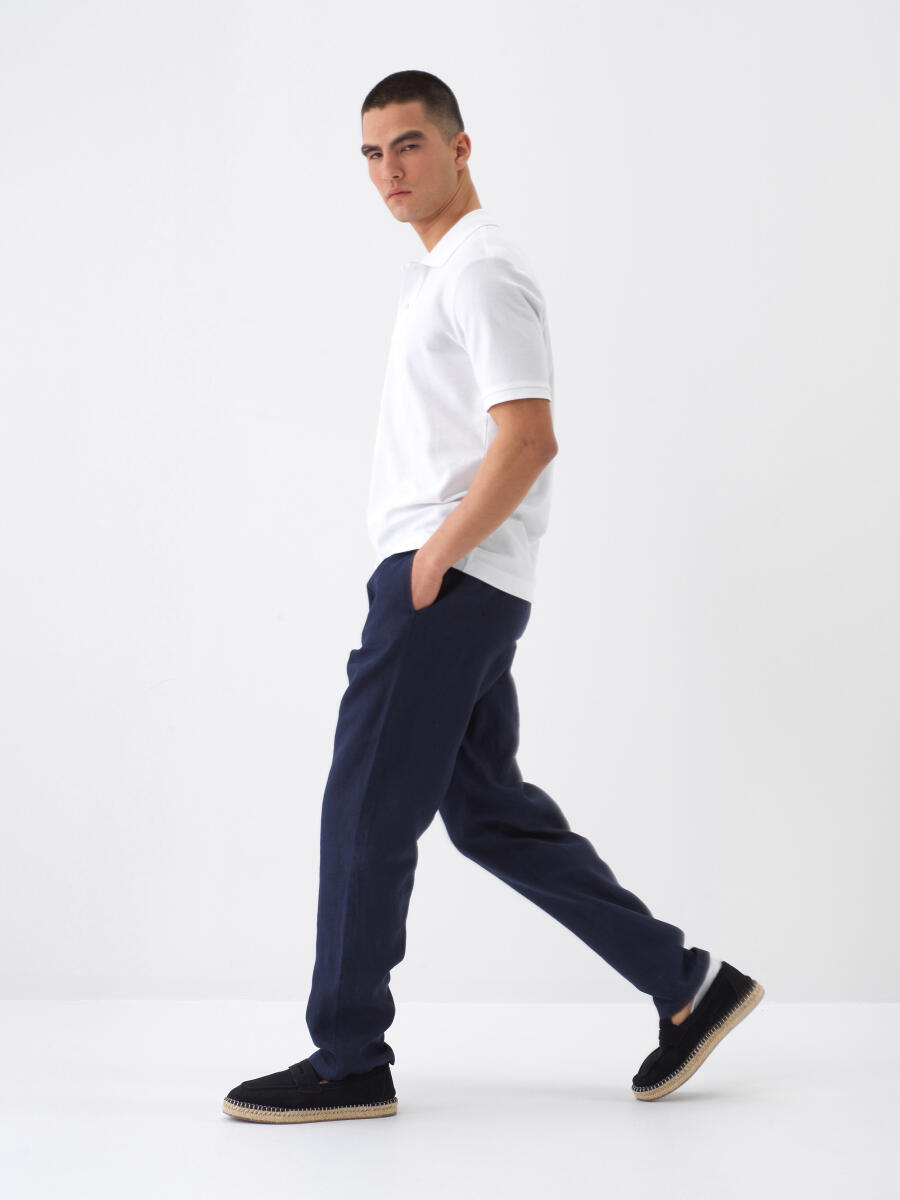 Beyaz Regular Fit Pamuklu Tişört - 4