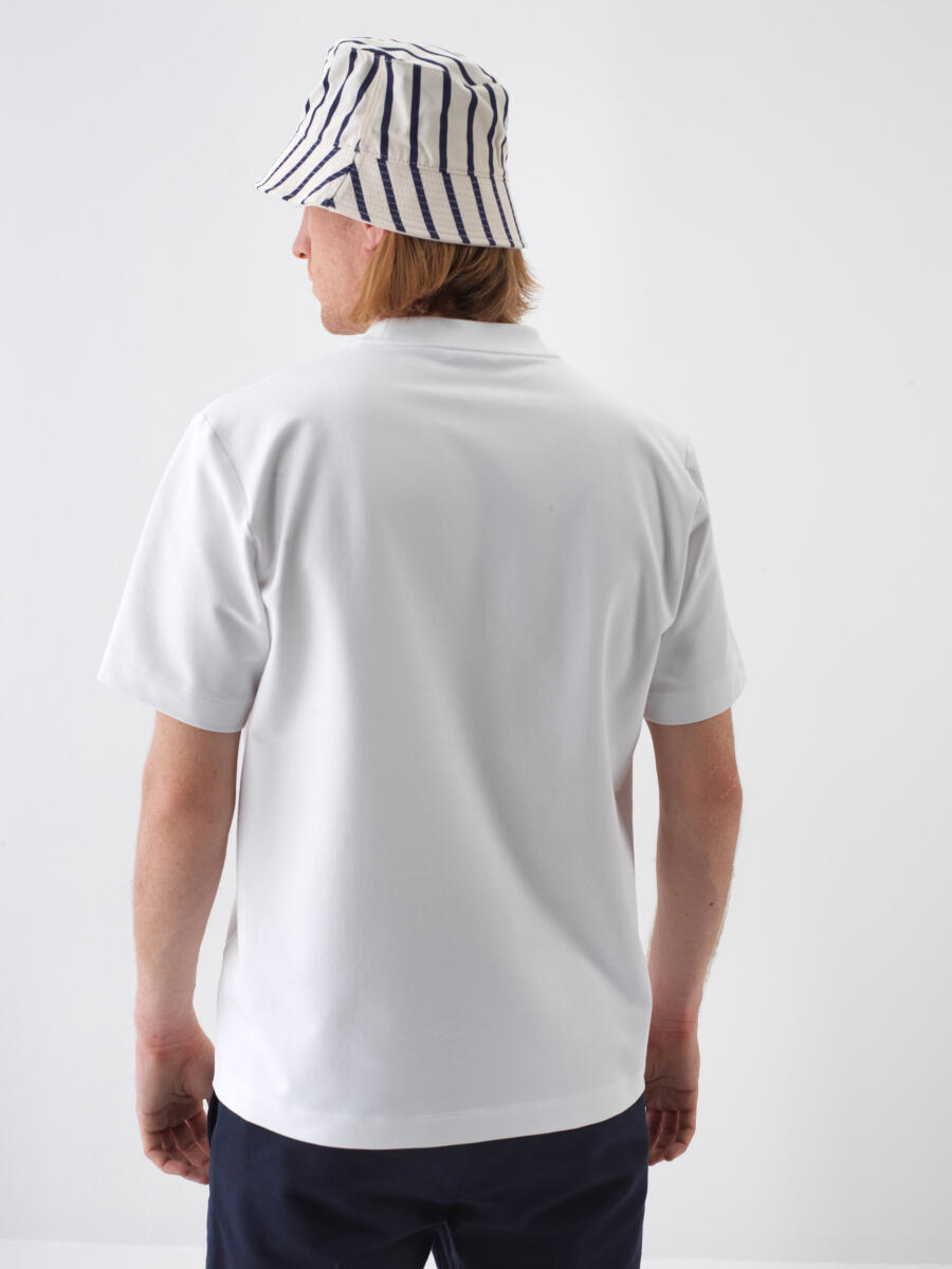 Beyaz Regular Fit Pamuklu Tişört - 4
