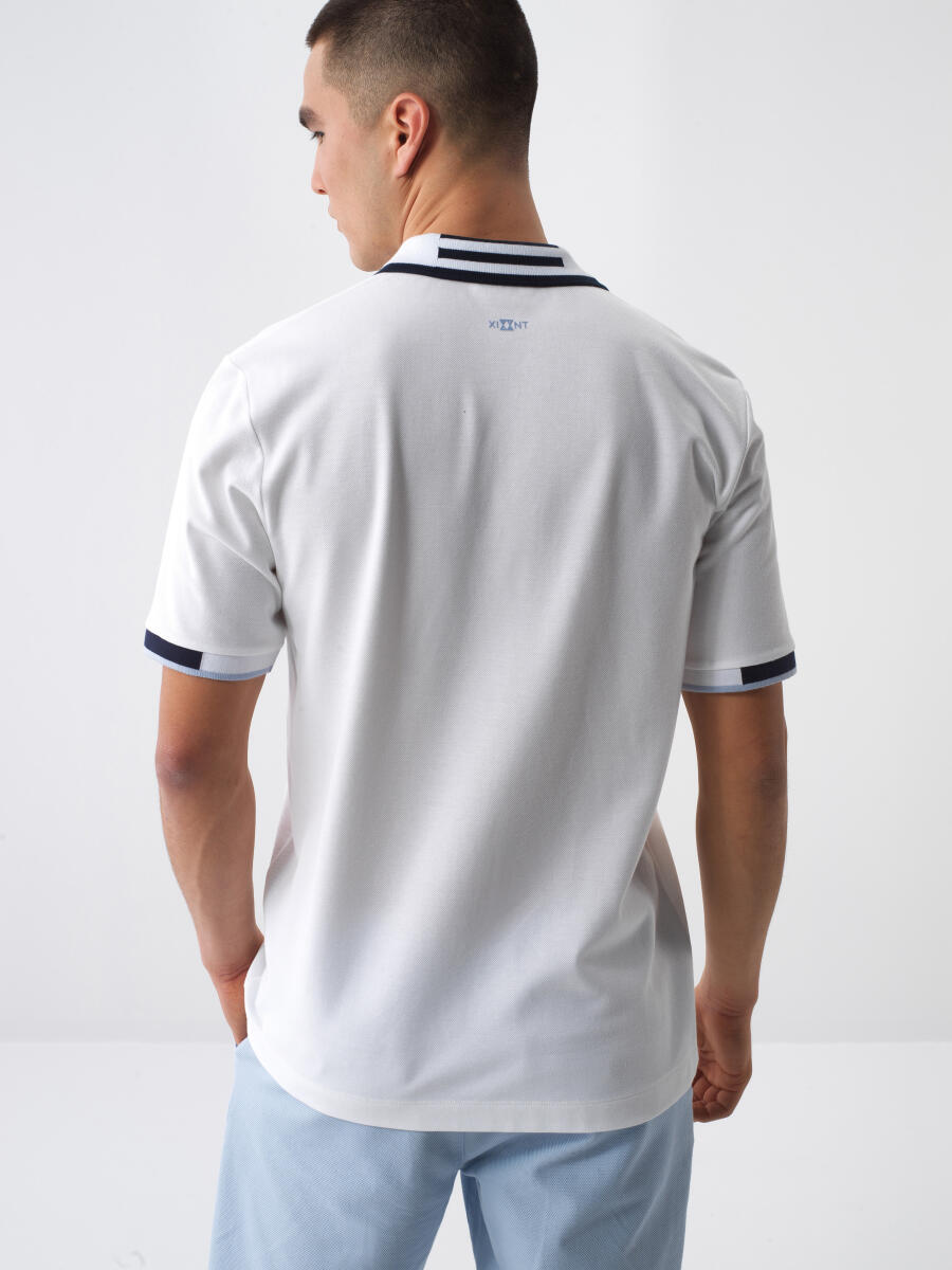 Beyaz Regular Fit Pamuklu Tişört - 5