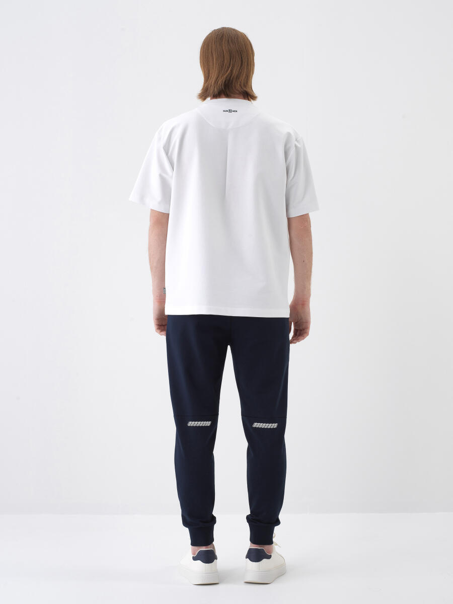 Beyaz Regular Fit Pamuklu Tişört - 5