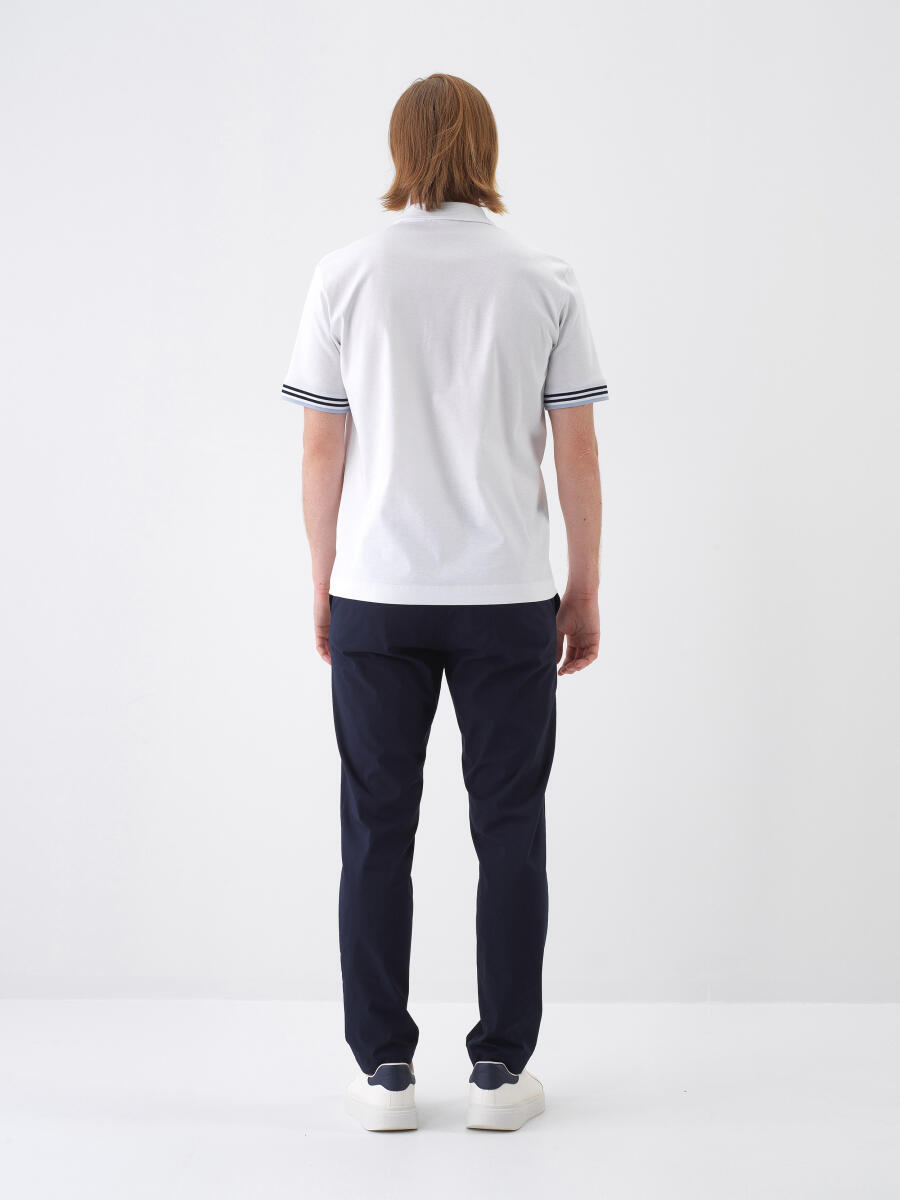 Beyaz Regular Fit Pamuklu Tişört - 5