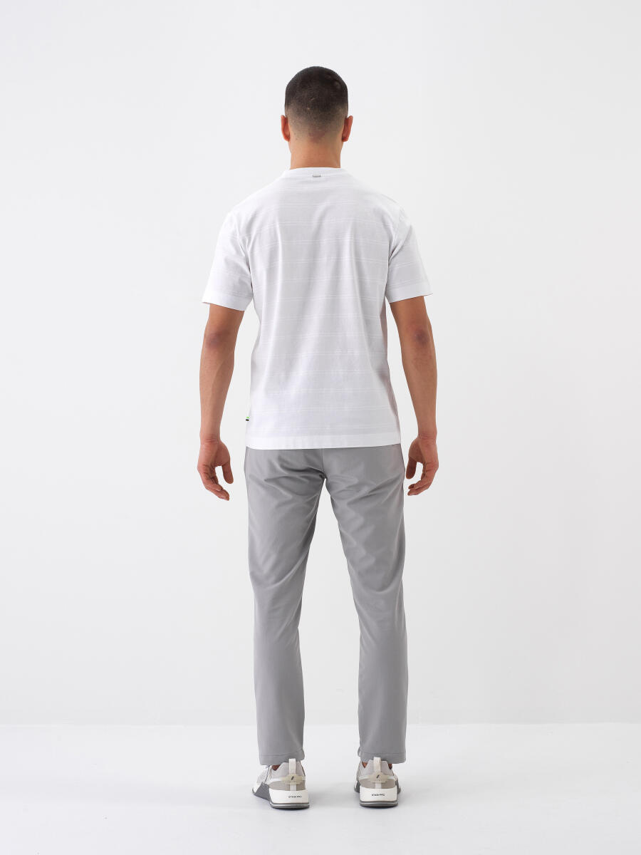 Beyaz Regular Fit Pamuklu Tişört - 5