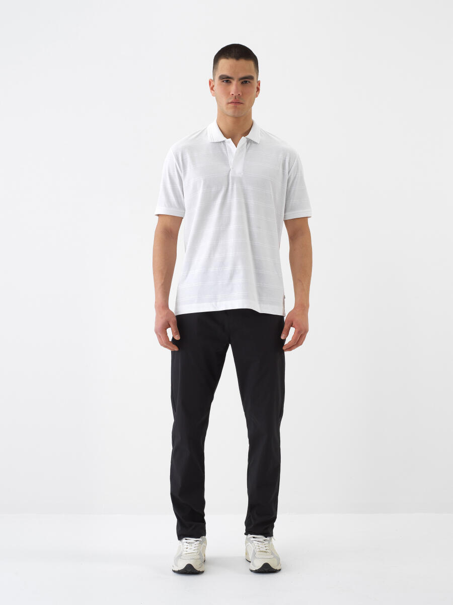 Beyaz Regular Fit Pamuklu Tişört - 2