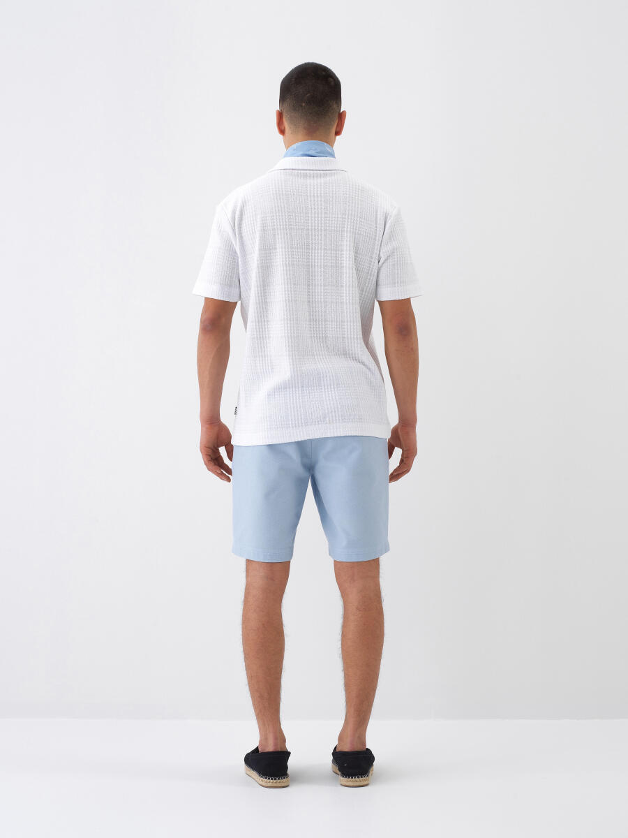 Beyaz Regular Fit Pamuklu Tişört - 6